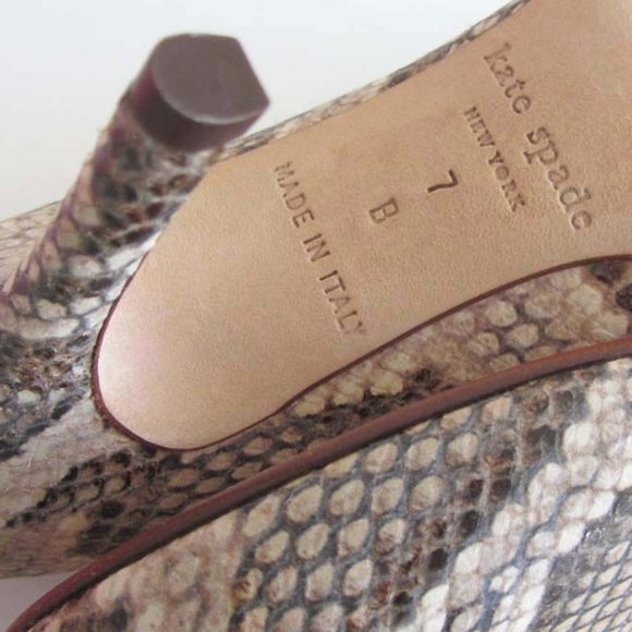 KATE SPADE Karolina sand python print pumps 7 Italy - Picture 9 of 9